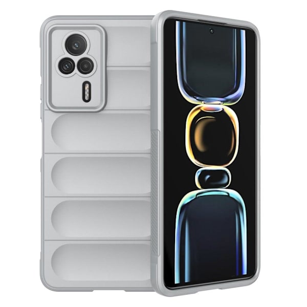 Mjukt greppformat Xiaomi Redmi K60E skal - Silver/Grå Silvergrå