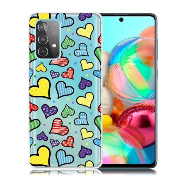 Deco Samsung Galaxy A72 5G kotelot - Sydämet Multicolor