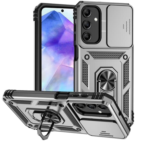 Bofink Combat Samsung Galaxy A55 deksel - Sølv Silver grey