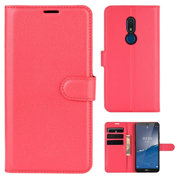 Classic Nokia C3 Flippetui - Rød Red