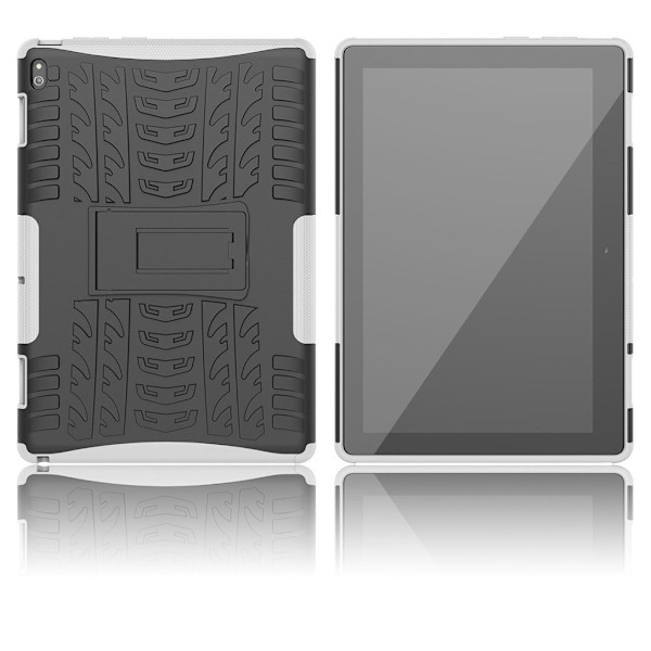 Lenovo Tab E10 hållbart hybridfodral - Vit Vit