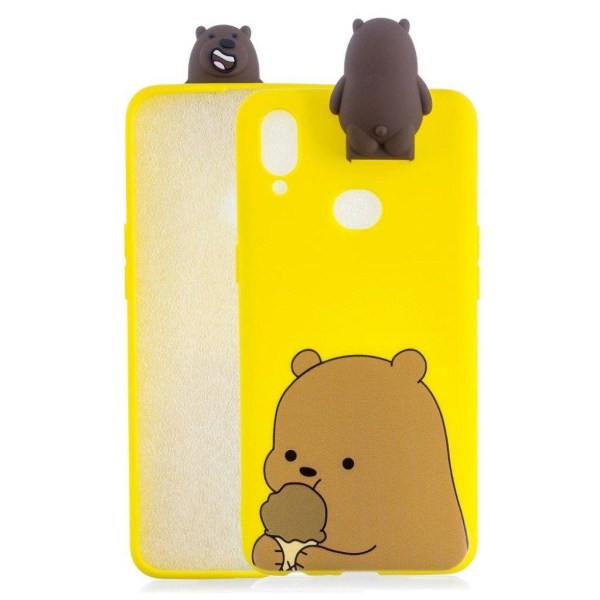 Cute 3D Samsung Galaxy A10s cover - Grizzlybjørn Yellow