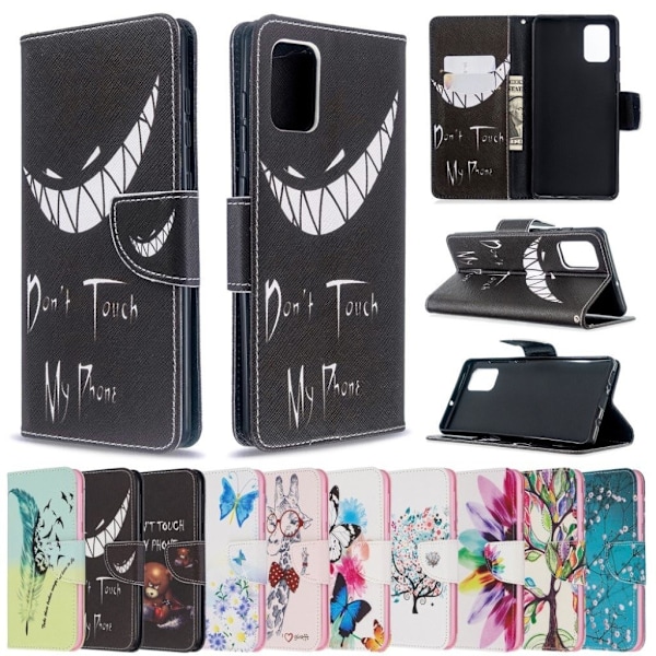 Wonderland Samsung Galaxy A71 flip kuoret - Perhoset Ja Kukkia Multicolor