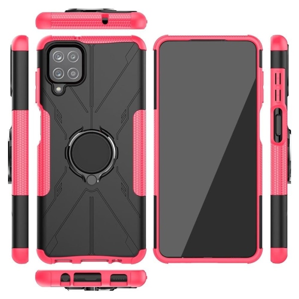 Kickstand-cover med magnetisk plade til Samsung Galaxy A12 5G - Rose Pink