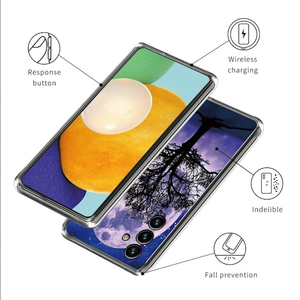 Deco Samsung Galaxy A54 Suojakotelo - Puu And Moon Purple