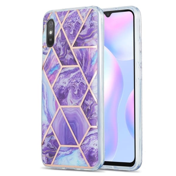 Marble Xiaomi Redmi 9A Suojakotelo - Violetti Purple