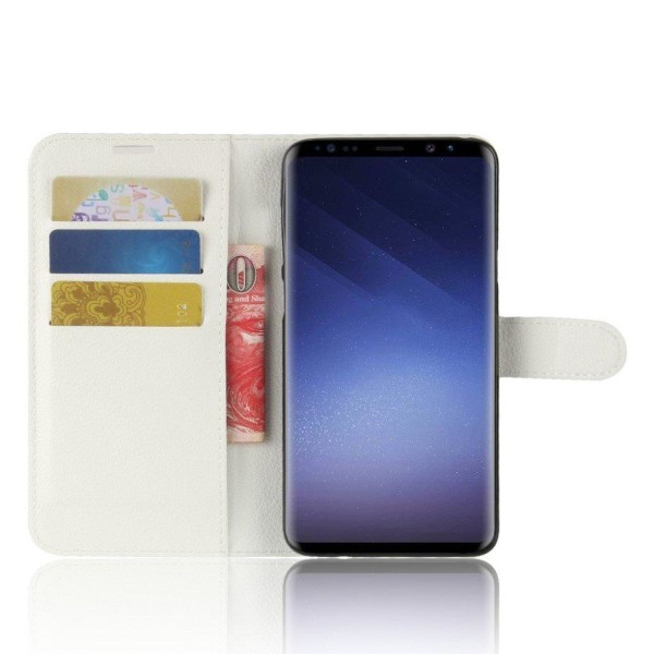 Samsung Galaxy S9 Plus Läckert skinn fodral - Vit Vit