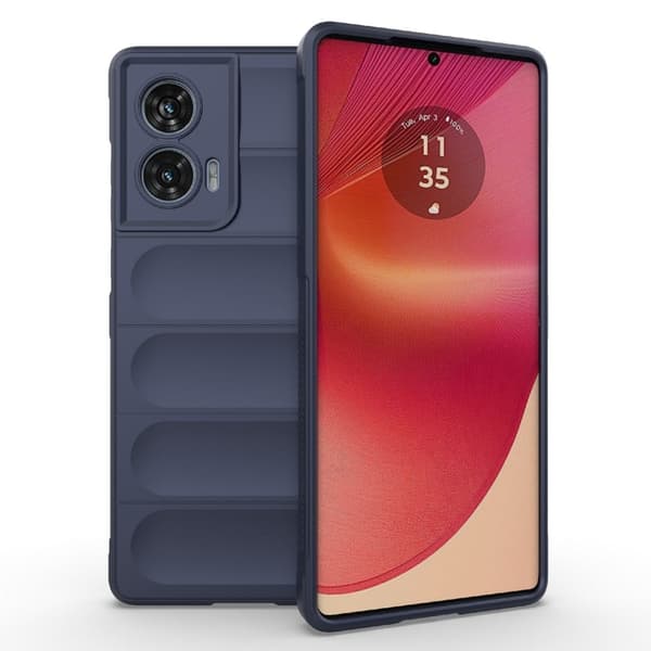 Deksel med mykt grep for Motorola Edge 50 Fusion - Mørkeblå Blue
