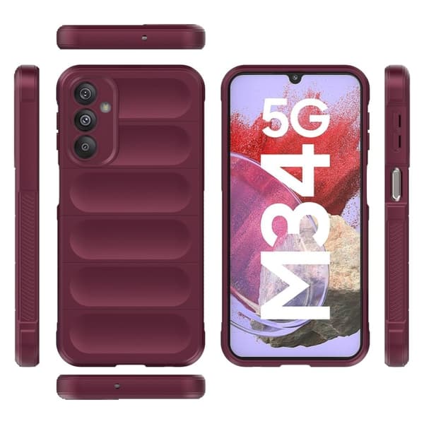 Blødt grebsformet cover til Samsung Galaxy M34 - Rød Red