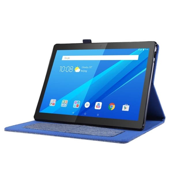 Lenovo Tab P10 Simple Klut Lær Flippetui - Blå Blue