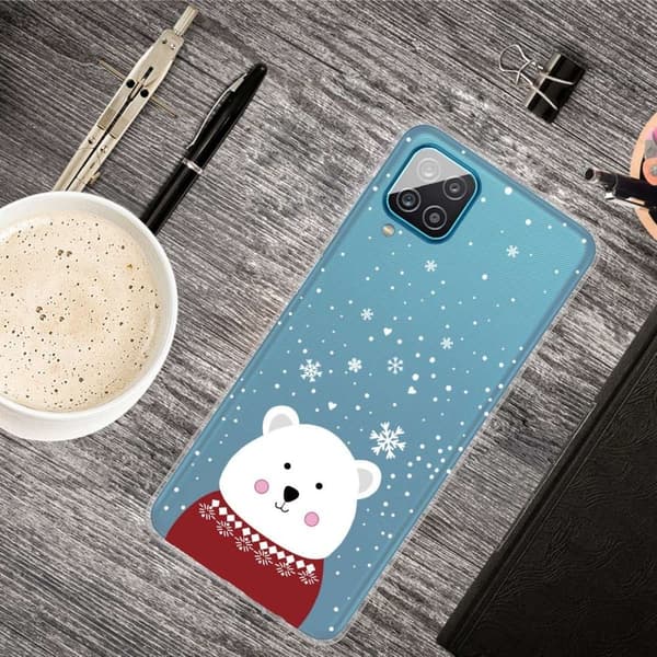 Jul Samsung Galaxy M53 5G fodral - Knubbig Björn Vit