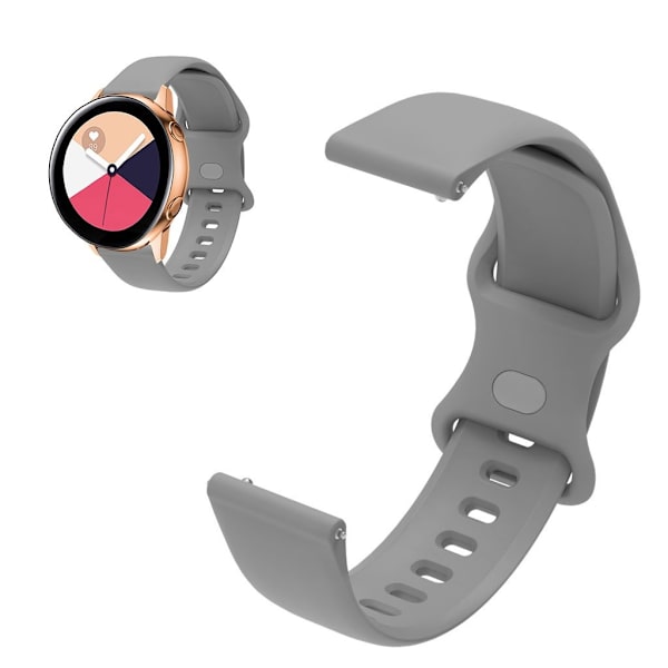 22mm Universal sport silikone urrem - Grå Silver grey