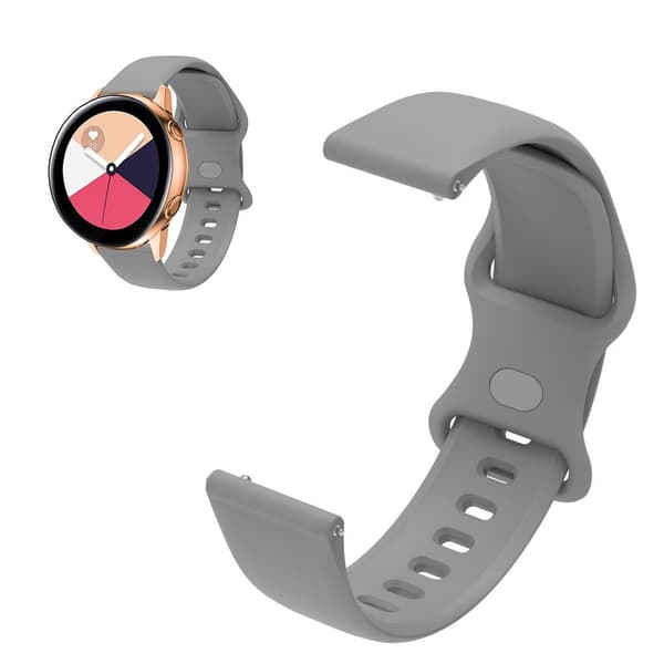 22mm Universal sport silikoni ranneke - Harmaa Silver grey