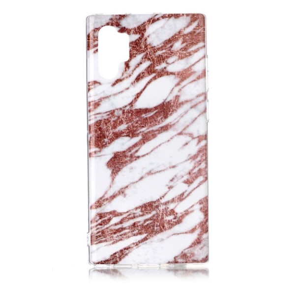 Marmormotiv Samsung Galaxy Note 10 Plus skal - Marmor I Te-Rosé Brun