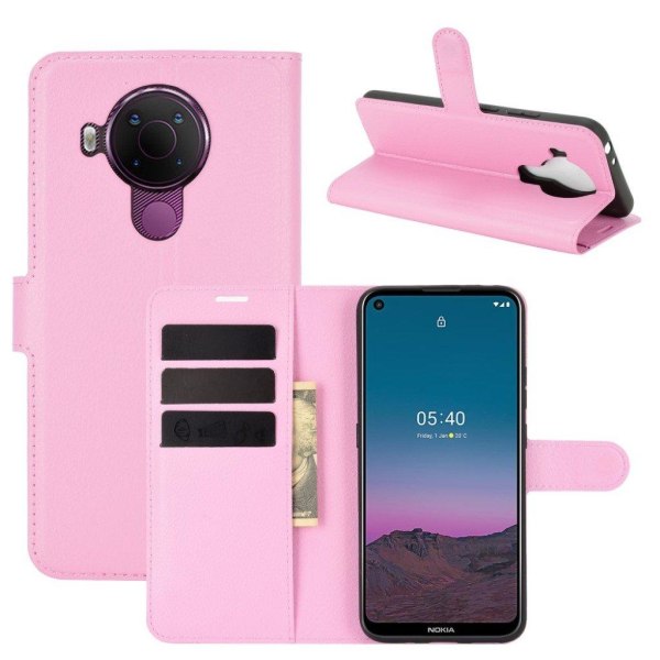 Classic Nokia 5.4 Flip Etui - Lyserød Pink