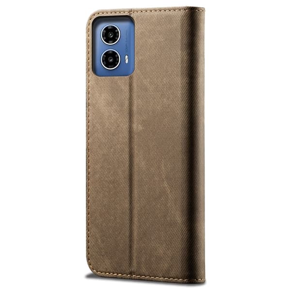 Jeans Motorola Moto G85 flip etui - Khaki Brown