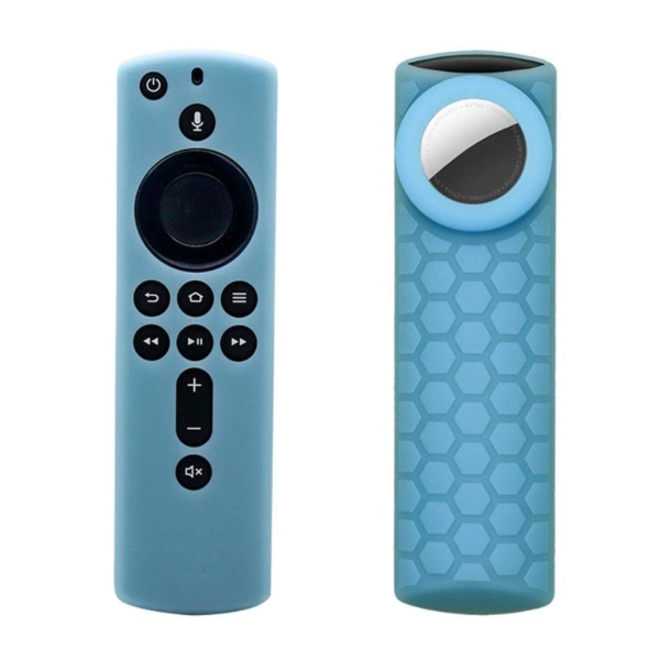 2-i-1 unik fjernbetjening silikone cover Amazon Fire TV Stick 4K Blue