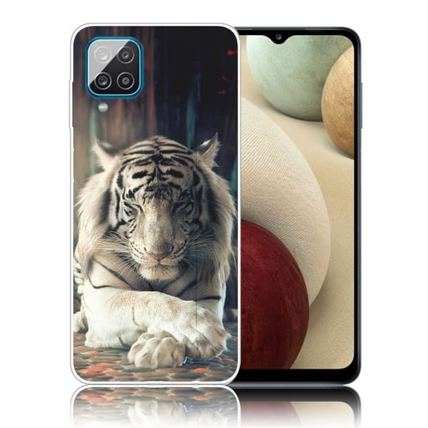 Deco Samsung Galaxy A12 5G kotelot - Tiikeri White