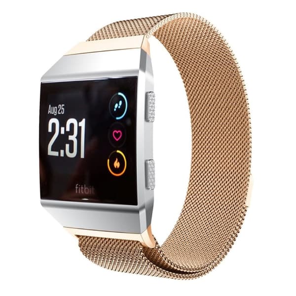 Fitbit Ionic Solid Rustfritt Stål Klokkereim - Rose Gull Pink