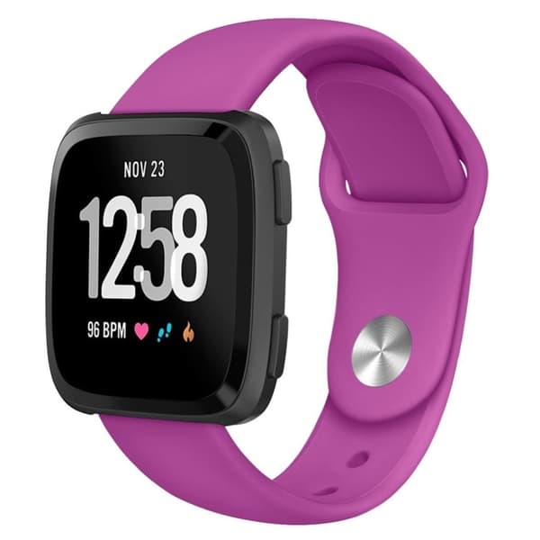 Fitbit Versa Lite klockband av silikon - Storlek: L / Lila Lila