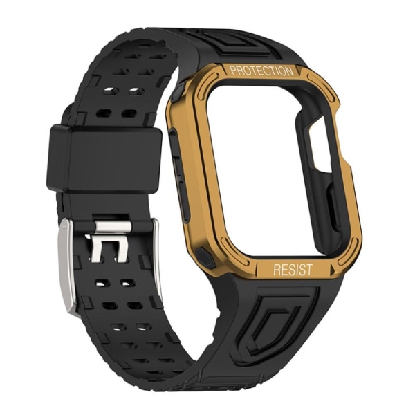 Apple Watch (45mm) contrast color watch strap with cover - Black Svart