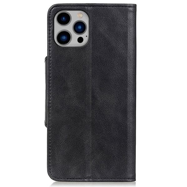 Alpha iPhone 14 Plus flip etui i lær - Svart Black