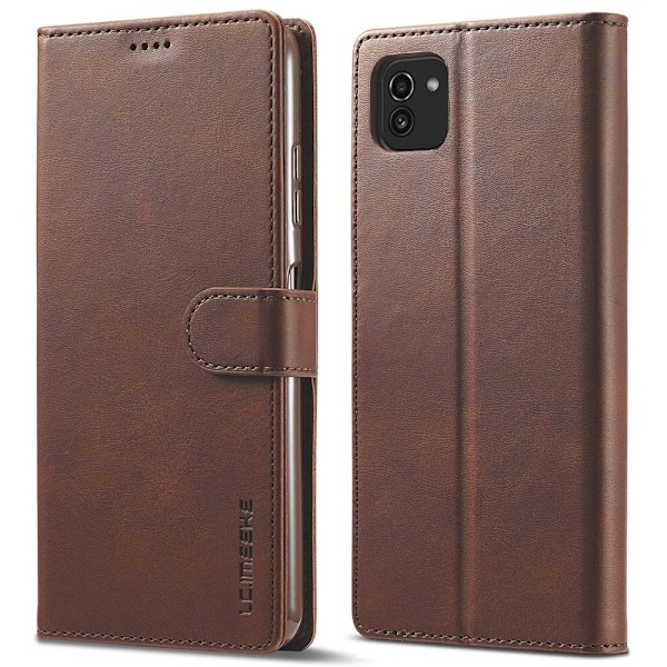 LC.IMEEKE Samsung Galaxy A03 flip case - Ruskea Brown