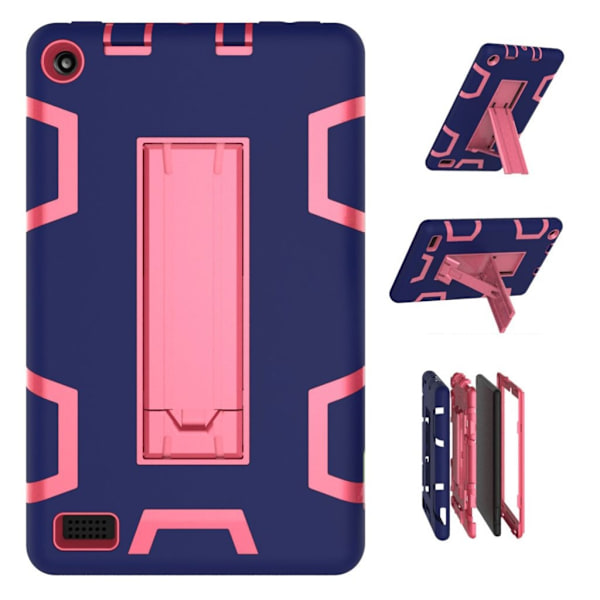 Amazon Kindle (2019) cool silikone etui - Mørkeblå / Rose Pink