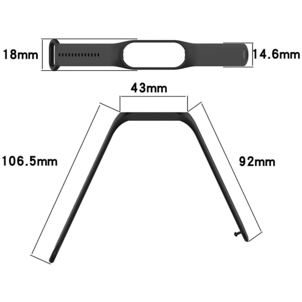 Xiaomi Mi Band 7 / 6 / 5 enkelt klockarmband - Militärgrön Grön