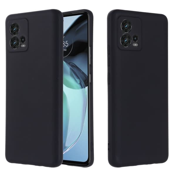 Matte Liquid silikone cover til Motorola Moto G72 - Sort Black