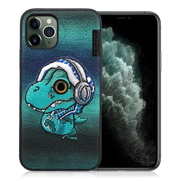 Nimmy Sött husdjur iPhone 11 Pro Max Broderat fodral - Grön Grön