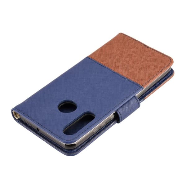Huawei P30 Lite Tofarget Skinnetui - Mørk Blå Blue