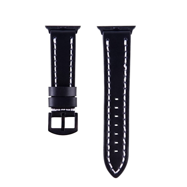 Apple Watch serie 4 40mm kernelæderurrem - sort Black