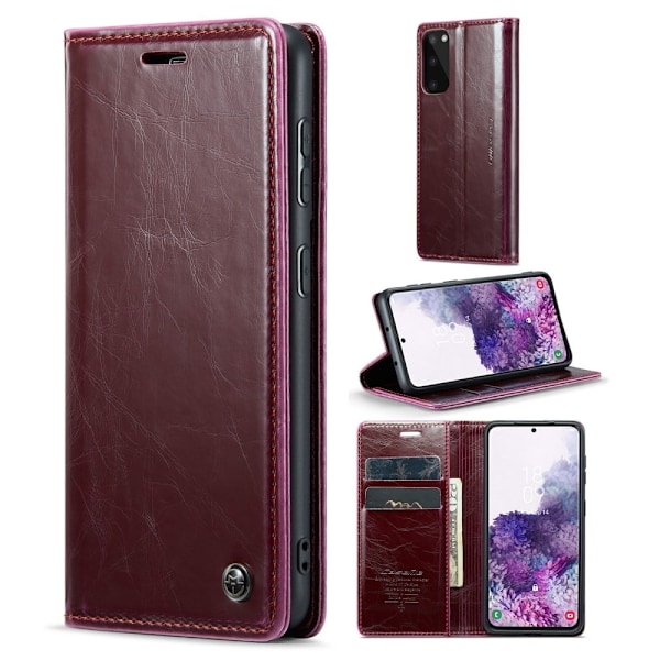 CaseMe Samsung Galaxy S20 Smooth Suojakotelo - Punainen Red