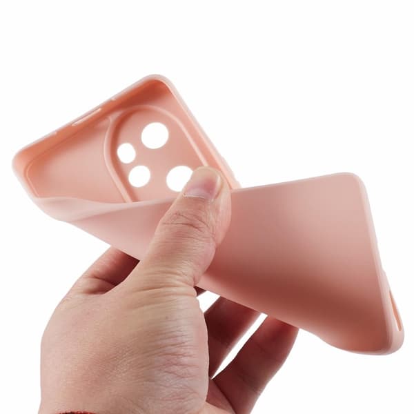 Mikrofiberforet blødt gummi Honor 100 Pro cover - Lyserød Pink
