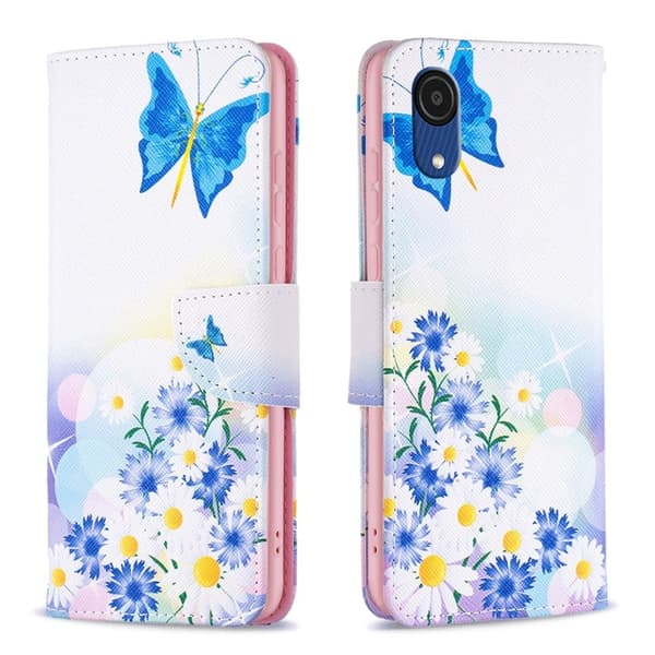 Wonderland Samsung Galaxy A03 Core Flippetui - Sommerfugl og Blomster Multicolor