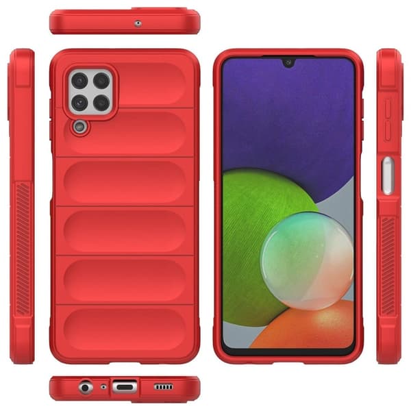 Mjukt greppformat Samsung Galaxy A22 4G skal - Röd Röd