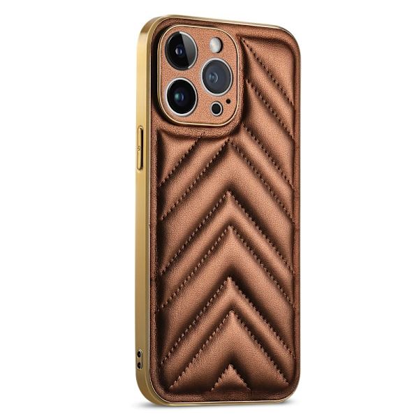 iPhone 14 Pro V-formad moderiktig stilskydd - Brun Brun