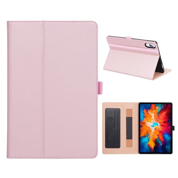 Lenovo Tab P11 Pro enkelt läderfodral - Roséguld Rosa