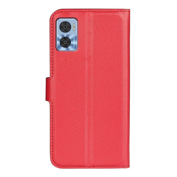 Classic Motorola Moto E22 Läppäkotelo - Punainen Red