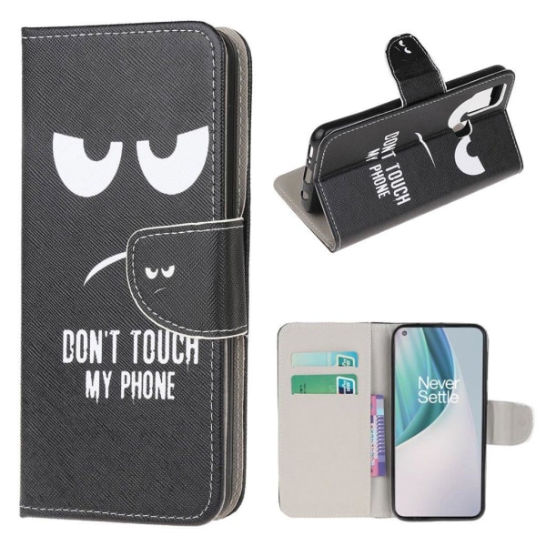 wonderland OnePlus Nord N10 5G flip etui - Don't Touch My Phone Black