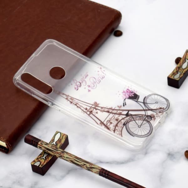 Deco Samsung Galaxy A70e deksel - Tårn og sykkel Pink