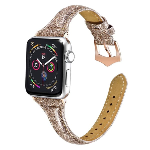 Apple Watch Series 5 44mm cool ægte læder urrem Brown
