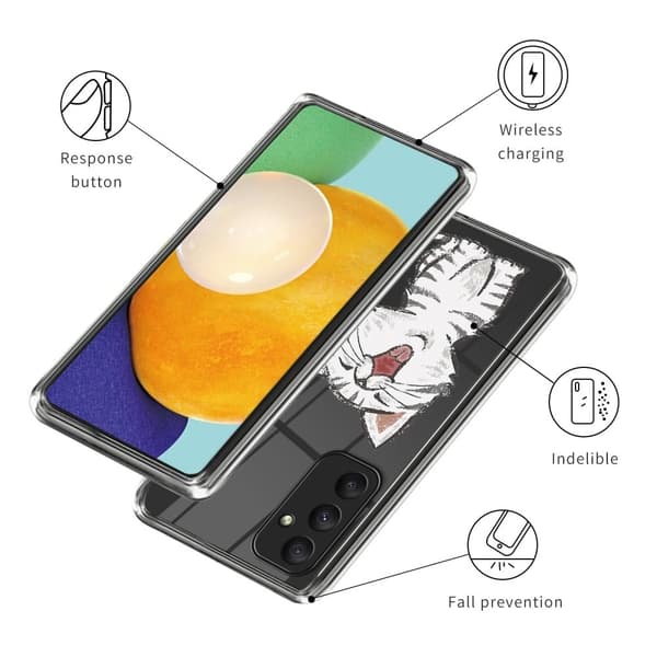 Deco Samsung Galaxy A35 deksel - Katt White