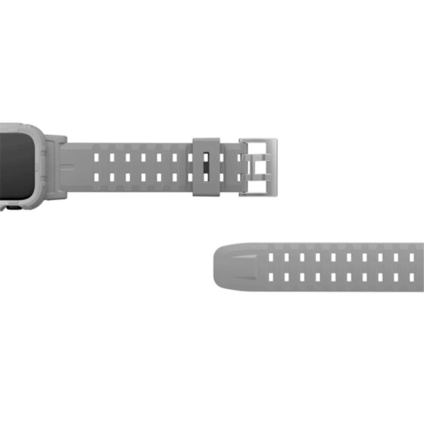 Apple Watch 42mm - 44mm multi-hole silikone urrem - Grå / Størrelse: L Silver grey