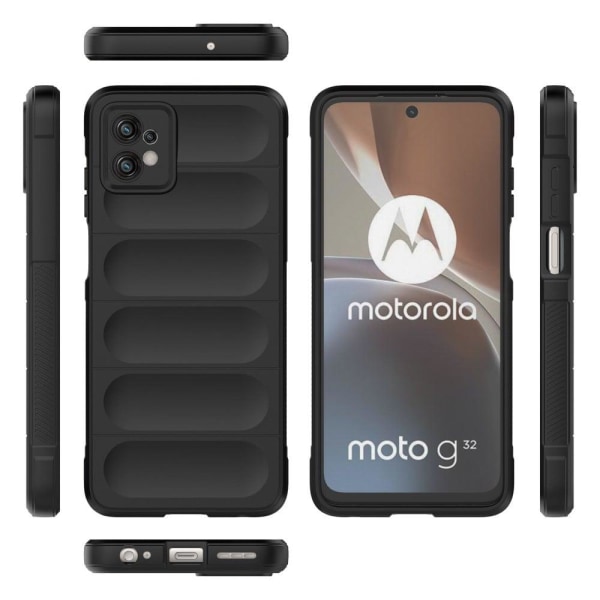 Mjukt greppformat Motorola Moto G32 skal - Silver/Grå Silvergrå