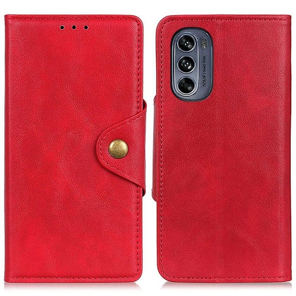 Alpha läder Motorola Moto G62 5G fodral - Röd Röd