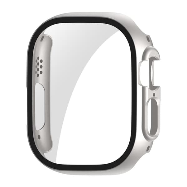 HAT PRINCE Apple Watch Ultra cover with tempered glass - Silver Silvergrå