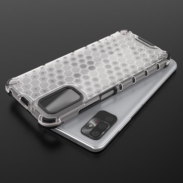 Bofink Honeycomb Xiaomi Redmi Note 10 5G skal - Silver/Grå Silvergrå