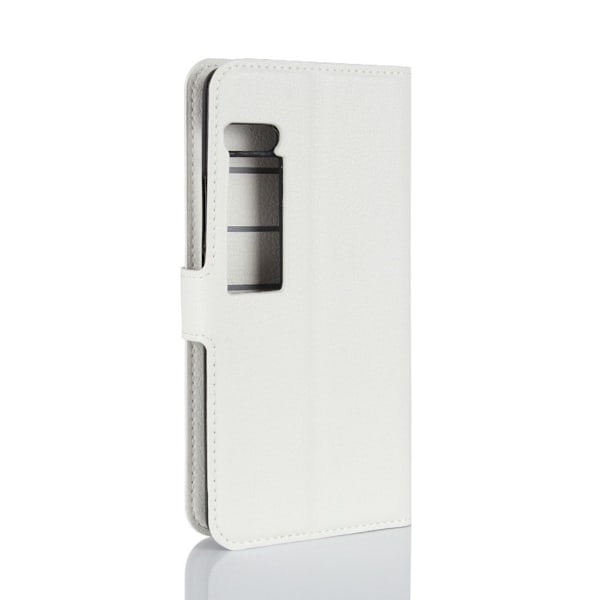 Meizu Pro 7 Vikbart läder fodral - Vit Vit